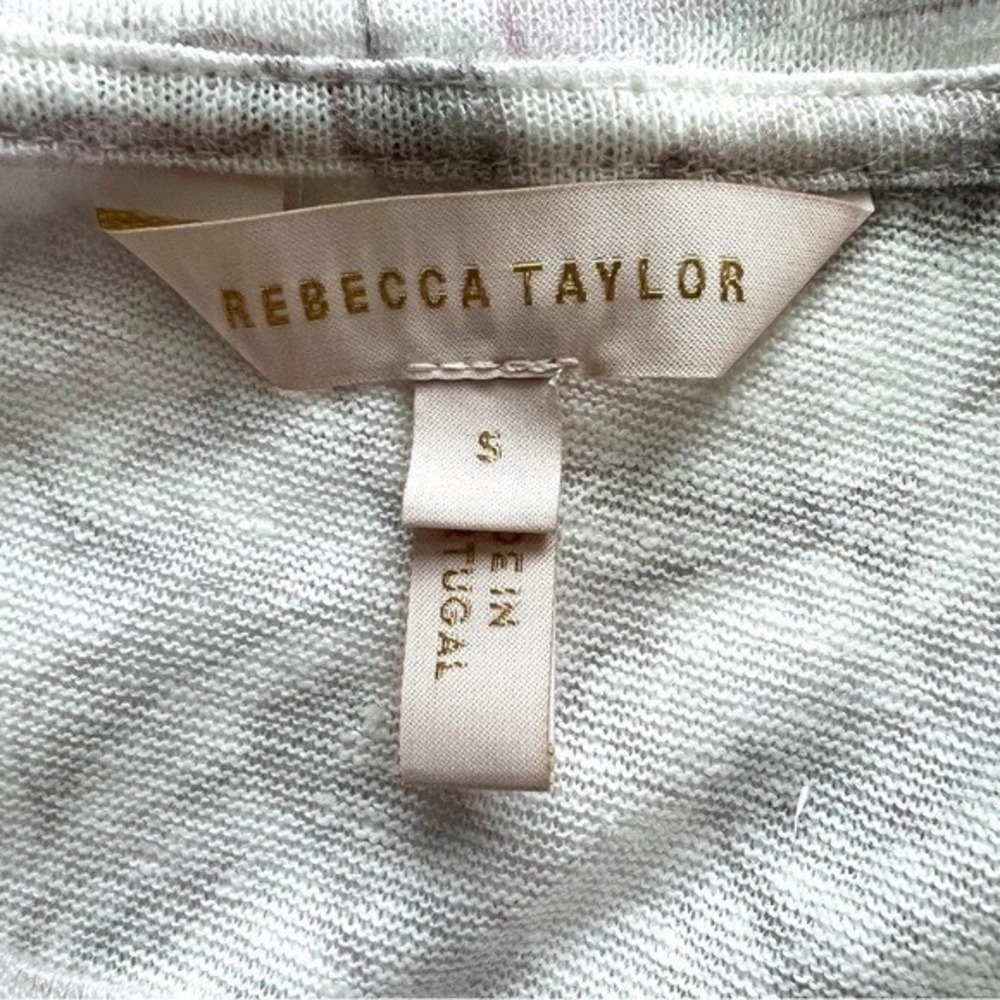 Rebecca Taylor Zadie Jersey Dress Womens Small Cottagecore Spring Feminine Linen - Picture 7 of 10